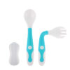 Blue curved 1fork 1spoon