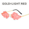 Gold frame light red