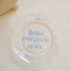 Blue Letters Glass Plate