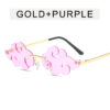 Gold frame purple