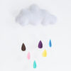 White clouds to color raindrop