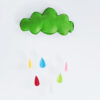 Green clouds to color raindrop