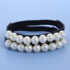 Black bottom white beads