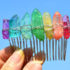 Colourful hair comb