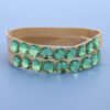 Apricot bottom green diamonds