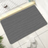 Bathroom mat striped grey